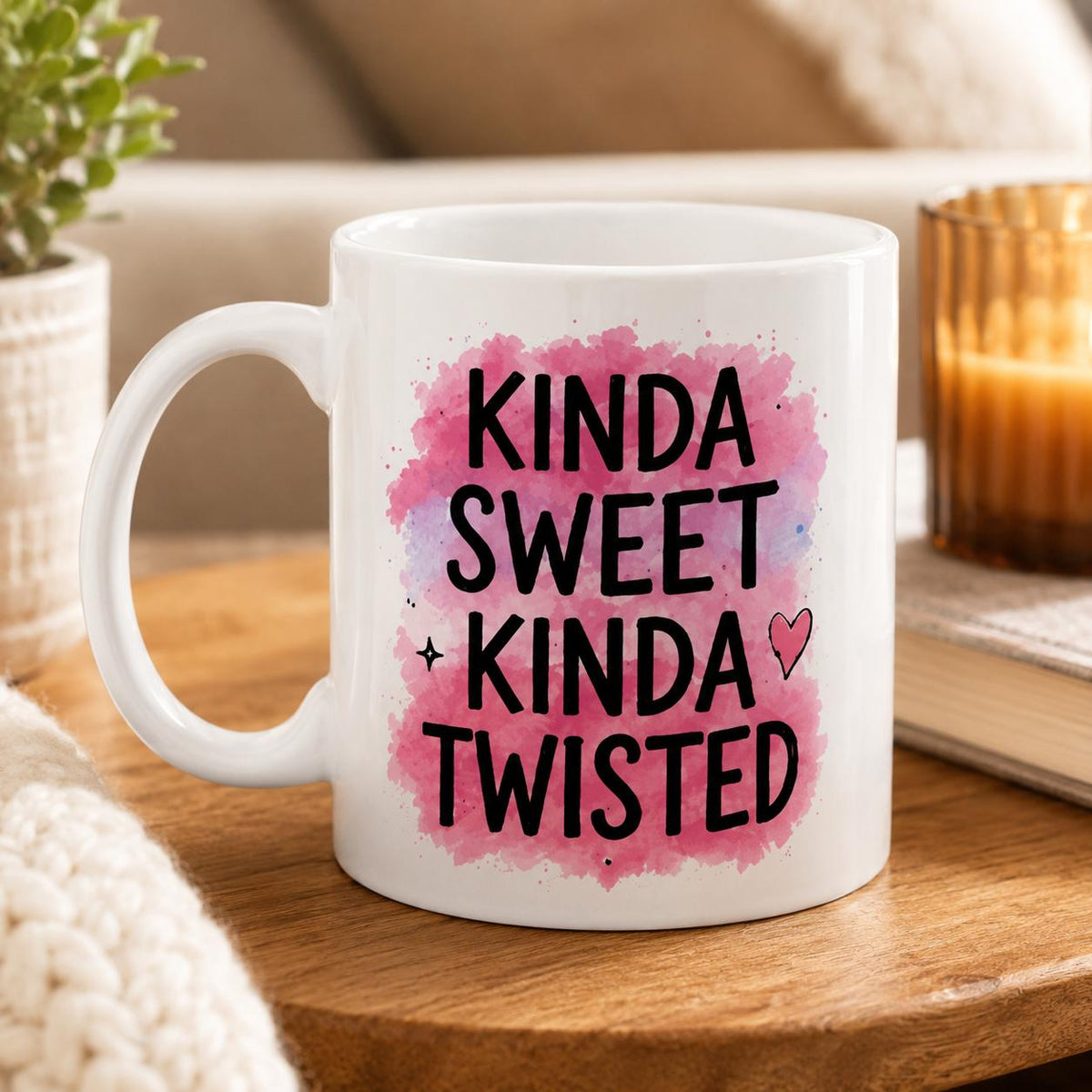 Kinda Sweet Kinda Twisted Mug - 11oz Ceramic Coffee Mug - Funny Gift for Her - Perfect for Coffee Lovers - Unique Design