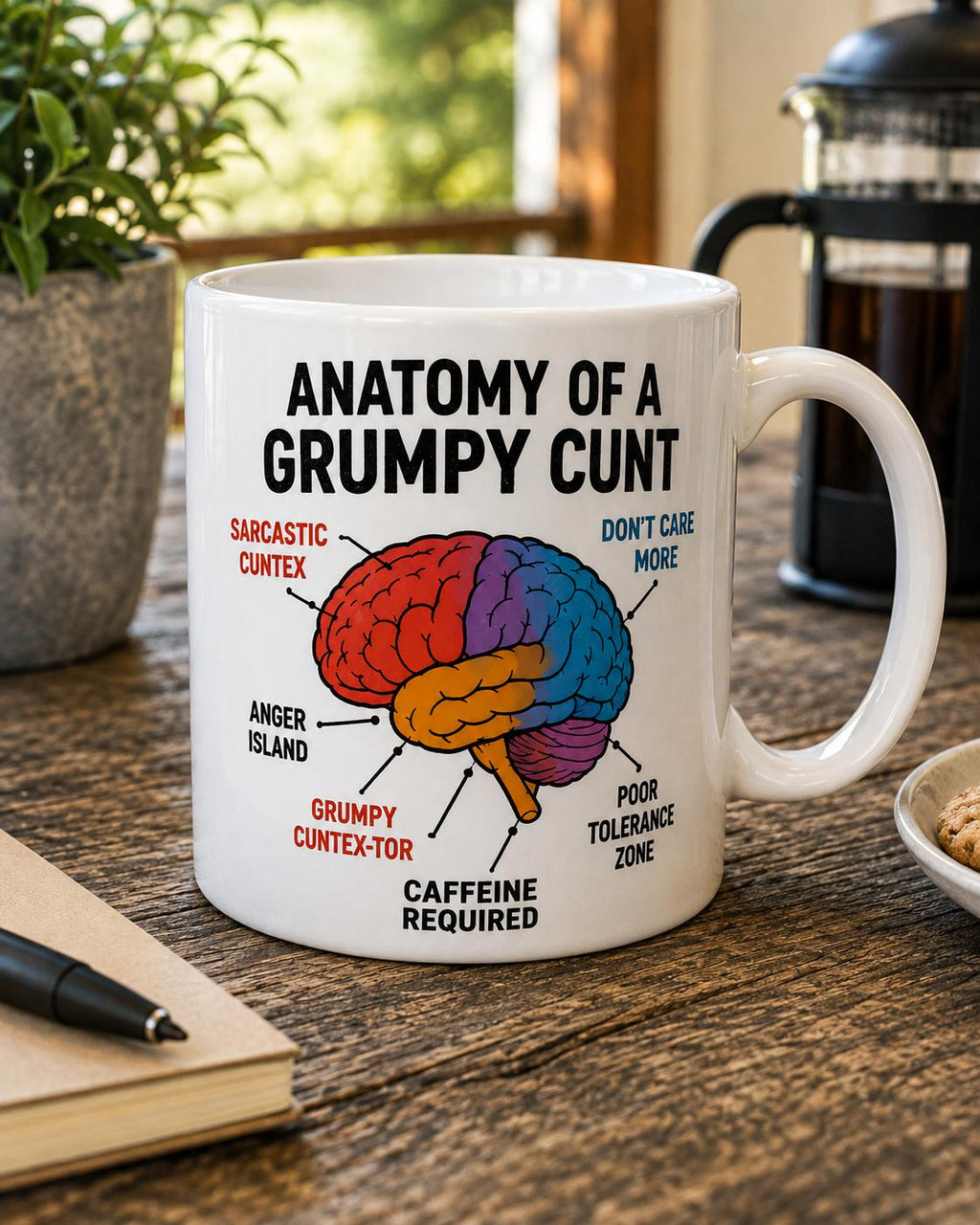 Funny Grumpy Mug – Anatomy of a Grumpy  – Rude Adult Humour Novelty Gift