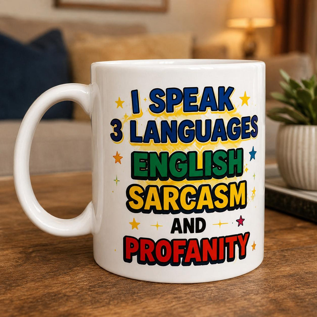 Funny Sarcasm Mug Rude Gift for Men Women 11oz Ceramic Coffee Mug with English Sarcasm and Profanity Design