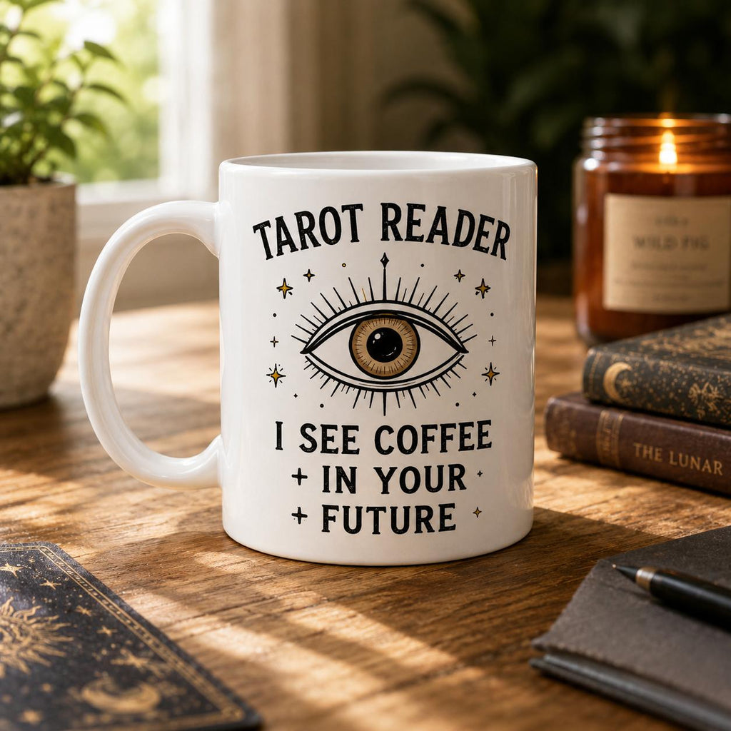 Tarot Reader Mug – I See Coffee In Your Future – Funny Tarot Gift – Witchy Spiritual Coffee Mug – Mystic Gift for Women