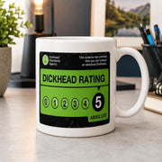 Funny 5 Star Rating Mug – Rude Adult Humour Novelty Coffee Cup – Funny Gift for Him, Dad, Husband, Boyfriend, Mate or Colleag