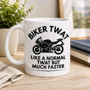Funny Biker Mug | Biker Twat Mug | Motorcycle Coffee Mug | Motorbike Gift for Him | Funny Motorcycle Mug | Rider Gift | Biker
