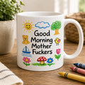 Funny Good Morning Mug – Rude Adult Humour Coffee Cup – Cheeky Novelty Gift for Mum, Dad, Friend, Colleague or Morning Coffee