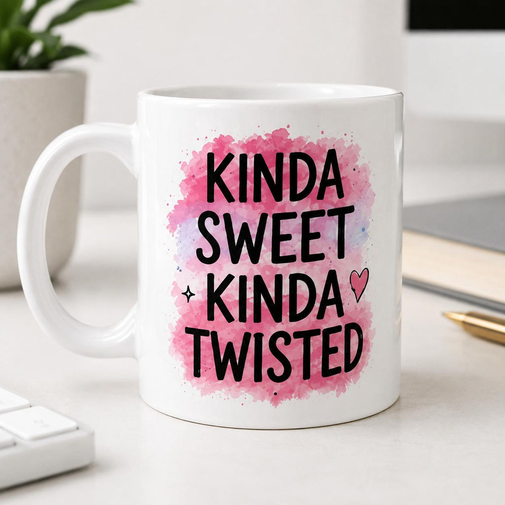 Kinda Sweet Kinda Twisted Mug - 11oz Ceramic Coffee Mug - Funny Gift for Her - Perfect for Coffee Lovers - Unique Design
