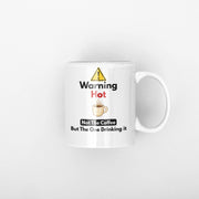 Funny Warning Hot Mug – Rude Coffee Mug Gift – Sarcastic Humour Cup – Adult Joke Mug – Office Banter Gift – Novelty Coffee Cu