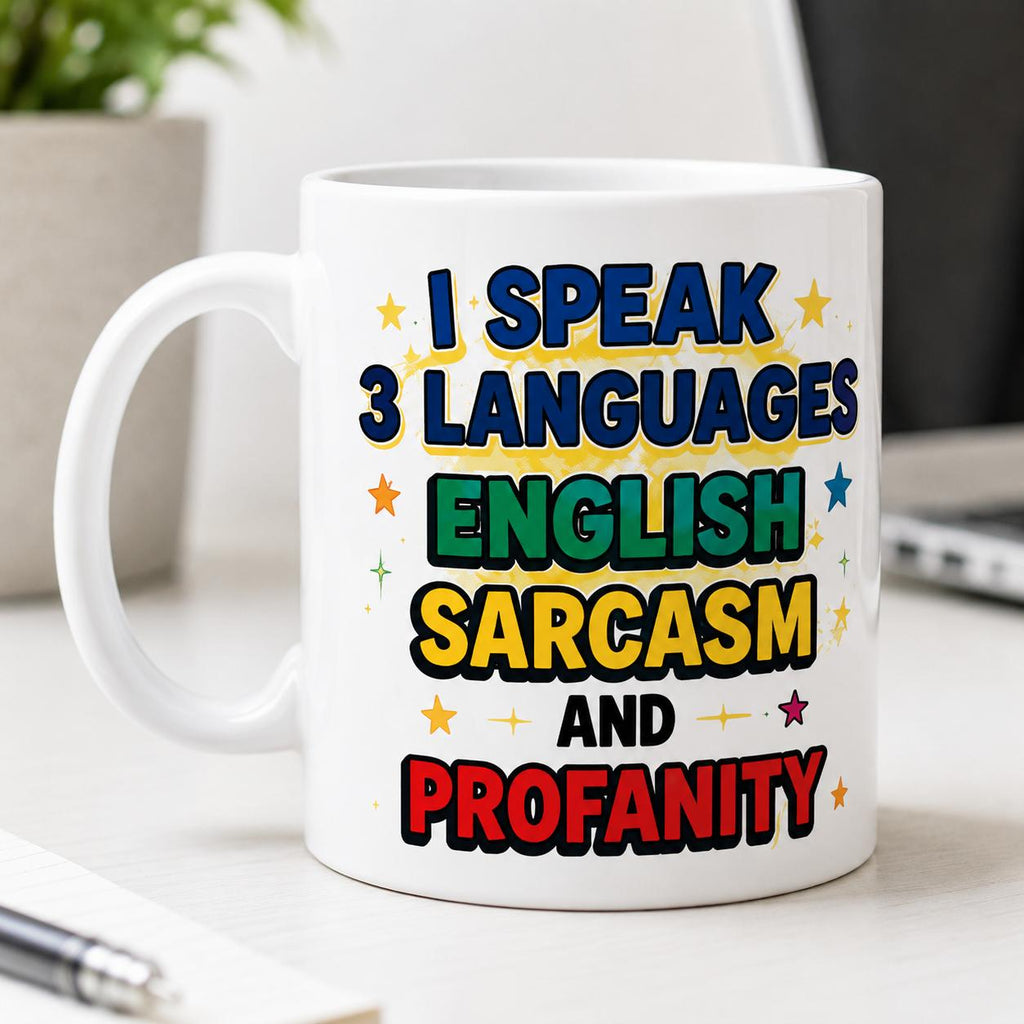 Funny Sarcasm Mug Rude Gift for Men Women 11oz Ceramic Coffee Mug with English Sarcasm and Profanity Design