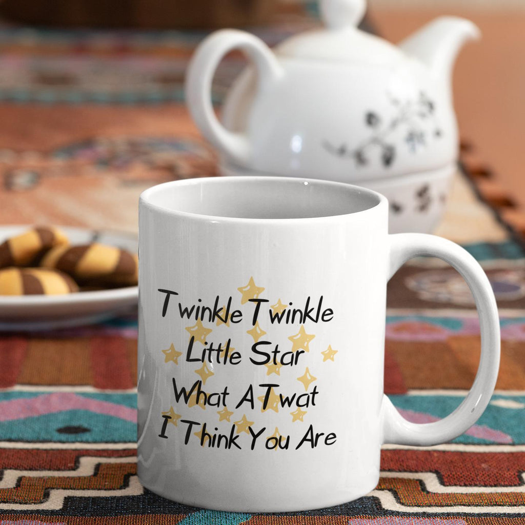 Funny Novelty Mug – Playful Star Design – Ceramic Coffee Cup Gift