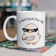 Funny Duck Mug – Cartoon Style Ceramic Coffee Cup – Novelty Gift