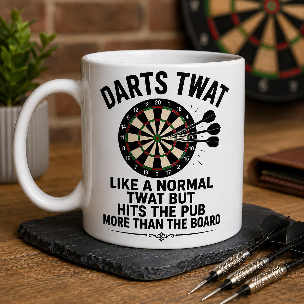 Funny Darts Mug for Men Darts Player Gift 11oz Ceramic Coffee Mug