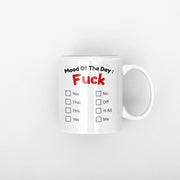 Funny Rude Mug “Mood Of The Day” | Sarcastic Coffee Mug | Office Humour Gift | Adult Novelty Cup UK