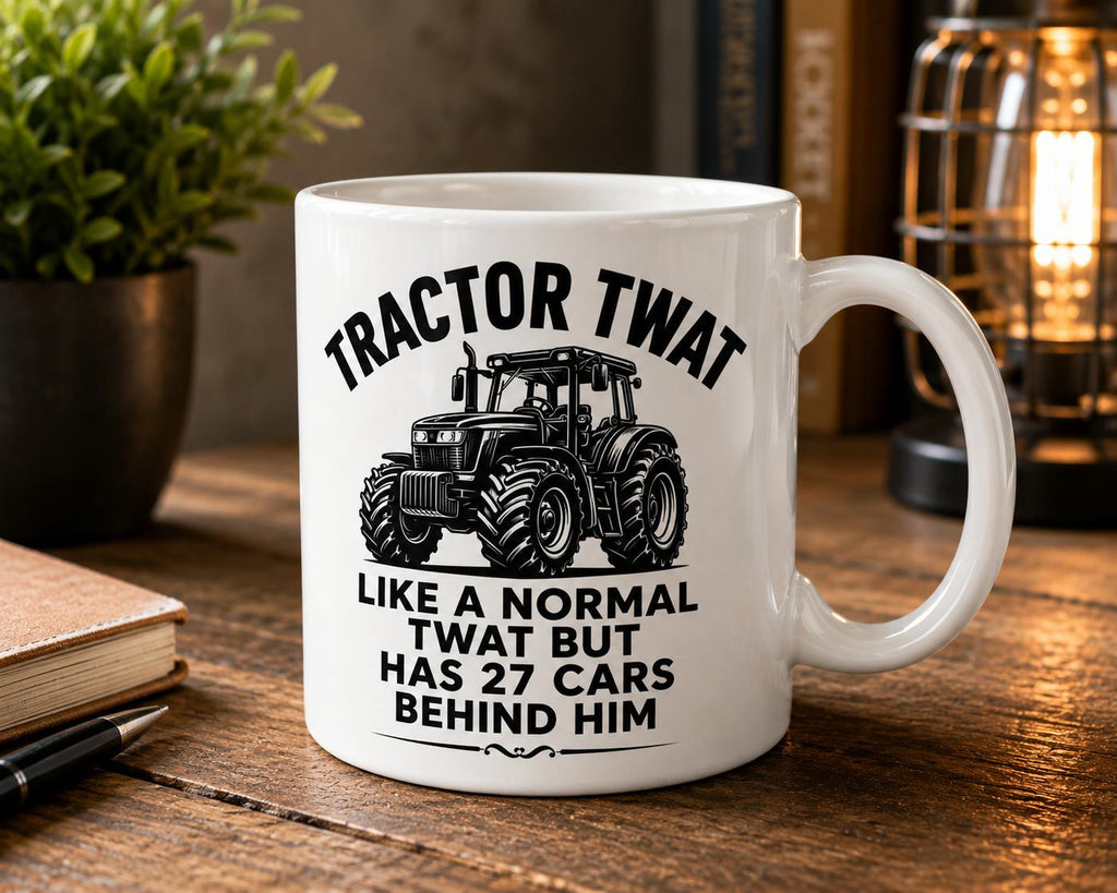 Funny Tractor Mug | Tractor Twat Coffee Mug | Farmer Gift | Farming Humour Mug | Tractor Driver Ceramic Mug | Funny Farm Gift