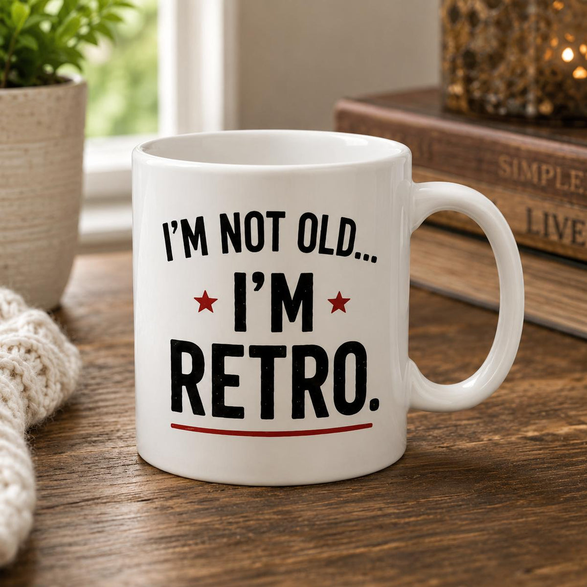 I'm Not Old I'm Retro Mug | Funny Birthday Gift | Novelty Coffee Mug | Gift for Mum, Dad, Grandad, Grandma | Ceramic 11oz Mug