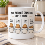 The Biscuit Dunking Depth Chart mug in kitchen