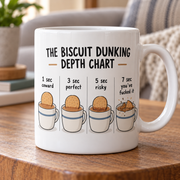 The Biscuit Dunking Depth Chart mug in living room