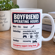 Boyfriend Operating Hours mug stock photo 2