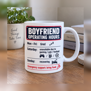 Boyfriend Operating Hours mug stock photo 3