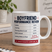 Boyfriend Performance Review mug stock photo 2