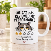 The Cat Has Reviewed My Performance mug kitchen