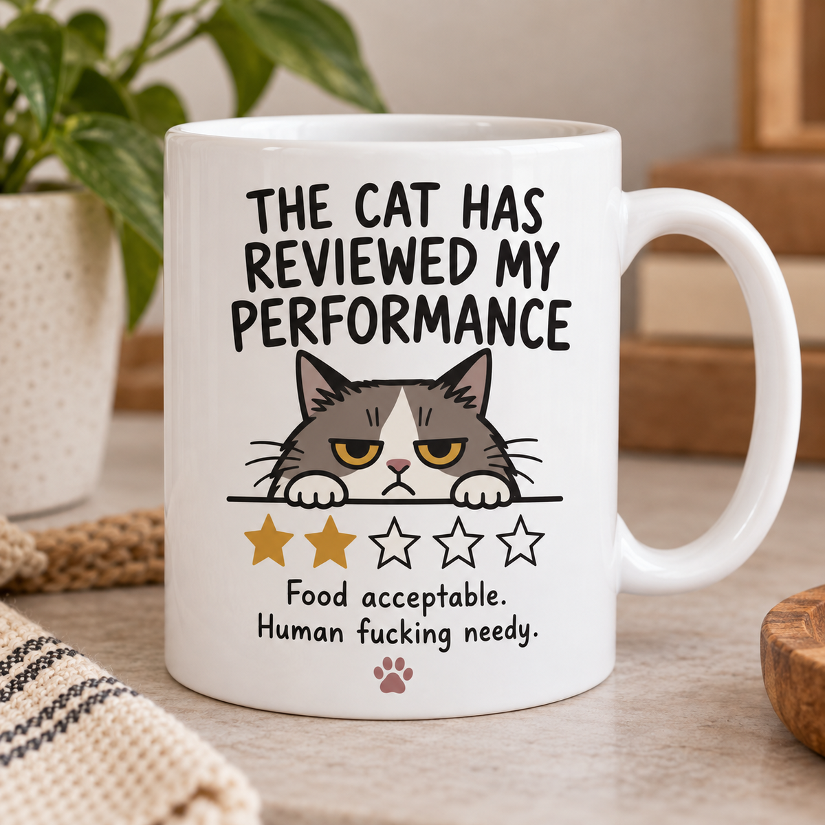 The Cat Has Reviewed My Performance mug original