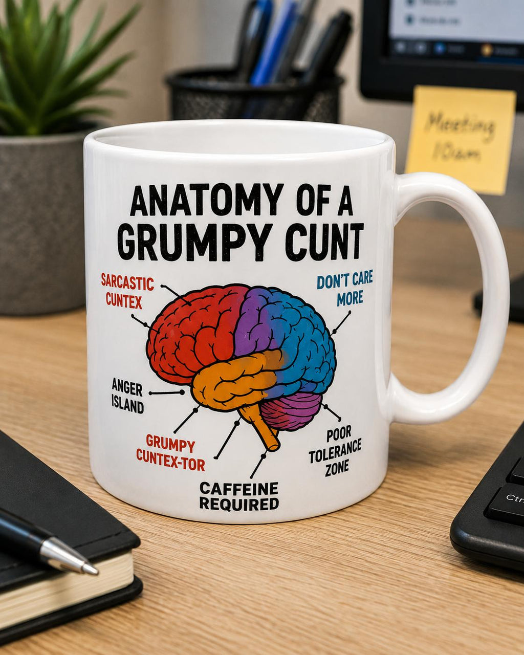 Funny Grumpy Mug – Anatomy of a Grumpy  – Rude Adult Humour Novelty Gift