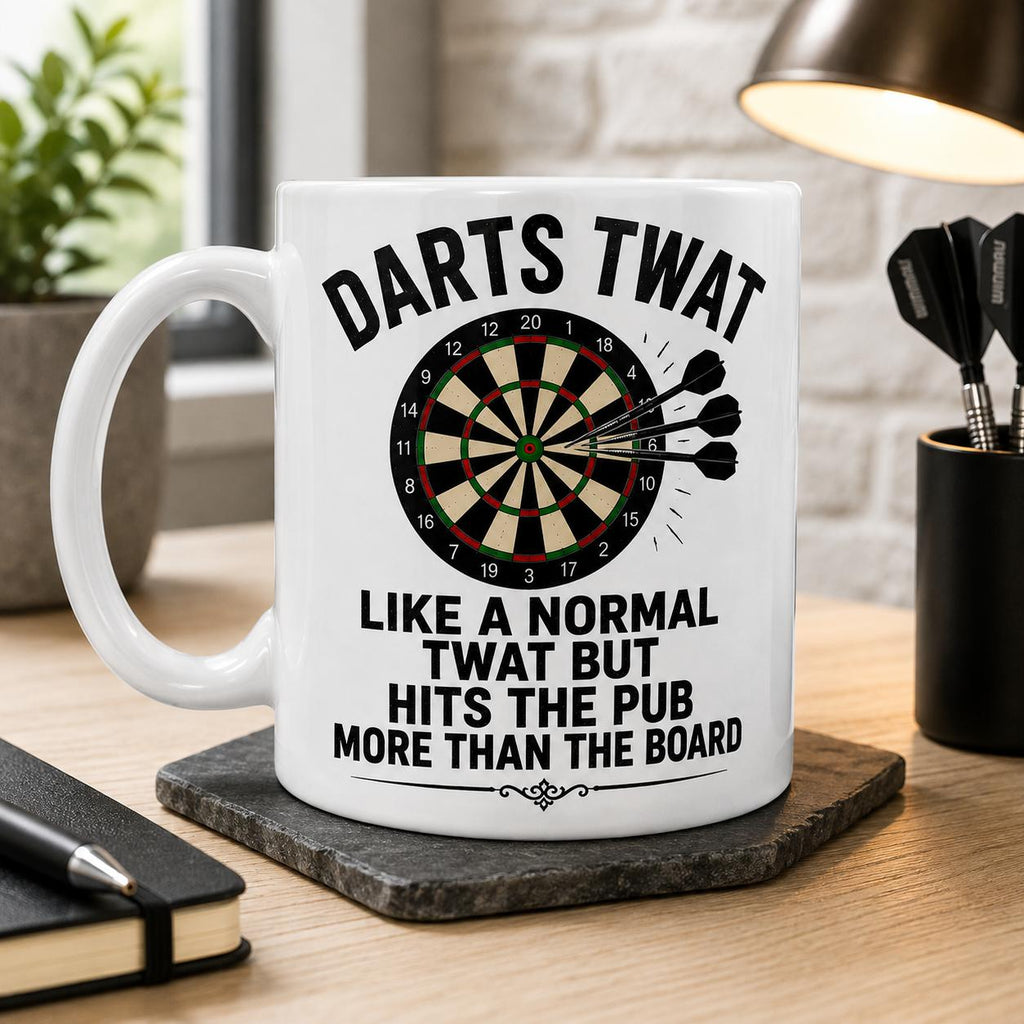 Funny Darts Mug for Men Darts Player Gift 11oz Ceramic Coffee Mug