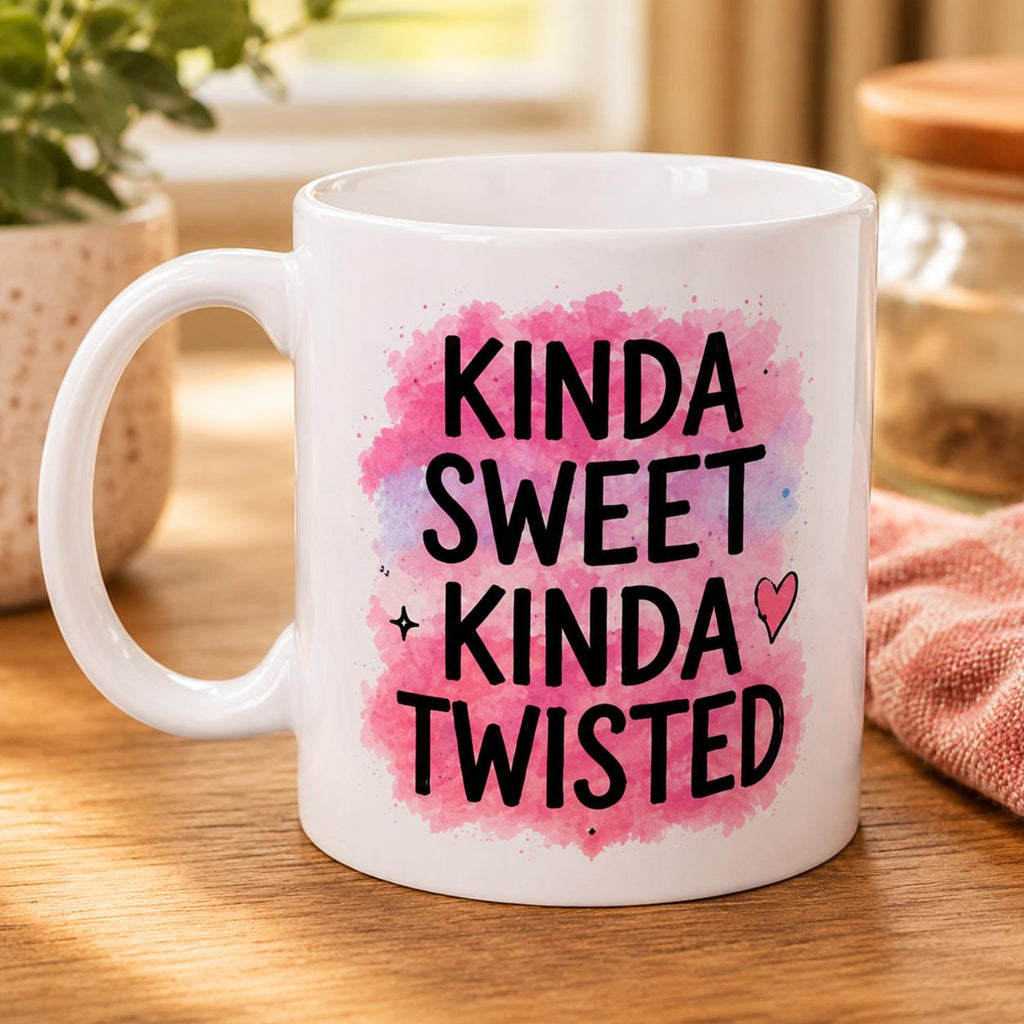 Kinda Sweet Kinda Twisted Mug - 11oz Ceramic Coffee Mug - Funny Gift for Her - Perfect for Coffee Lovers - Unique Design