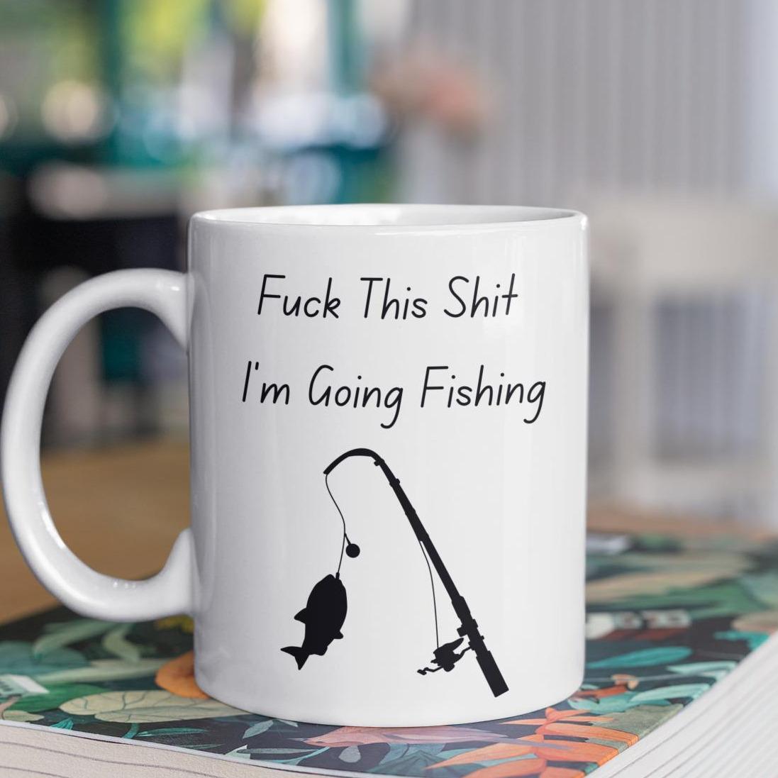 Funny Fishing Mug – Relax & Unwind Theme – Ceramic Coffee Cup