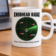 Knobhead Radar white mug office
