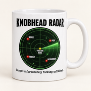 Knobhead Radar white mug studio