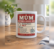 Mum Customer Service Desk mug stock photo 3