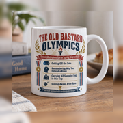 Retro ageing Olympics mug stock photo 3