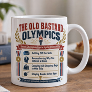 Retro ageing Olympics mug stock photo 4