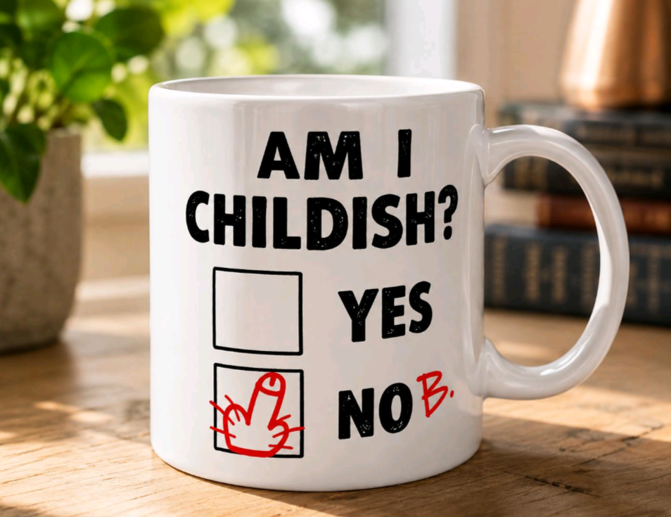 Am I Childish? Funny Novelty Mug