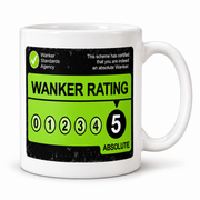 Wanker Rating mug — studio photo